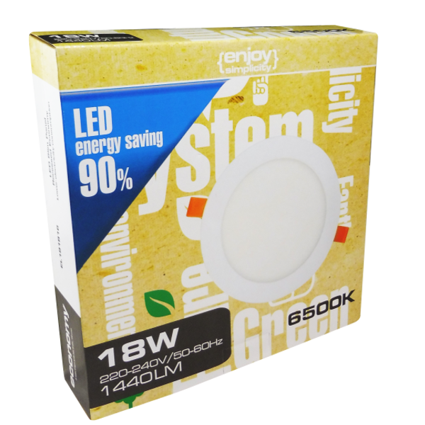   LED Eσωτερικός Φωτισμός EL191814 | LED Slim Panel Φ225xh11mm|18W|4000k|1305lm|{enjoysimplicity}™
