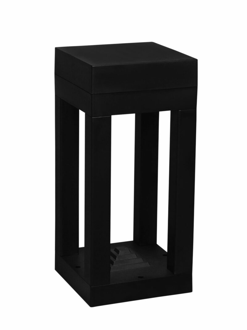 Εδάφους μοντέρνο 4γωνο πλαστικό D-285 BLACK  GU10