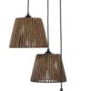 Aca-Lighting ^ΜΑΥΡΟ ΚΡΕΜΑΣΤΟ ΦΩΤΙΣΤΙΚΟ JULIE 1XE27 IP44 ΜΕ ΟΠΑΛ ΓΥΑΛΙ