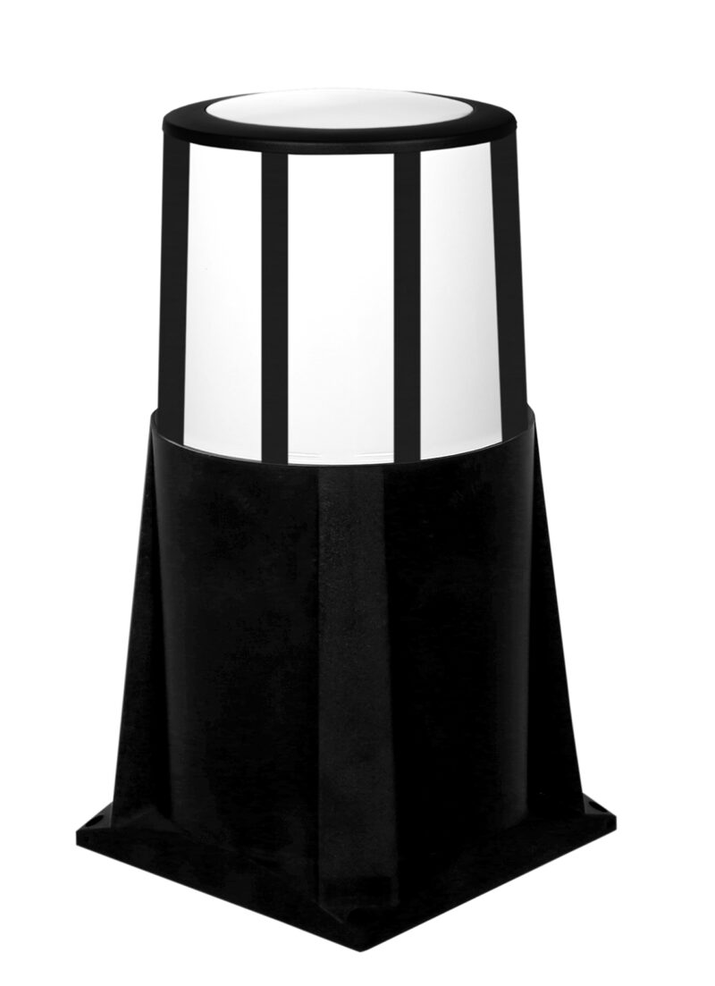 Εδάφους κυλινδρικό πλαστικό PLEGMA  D-281K BLACK H35cm
