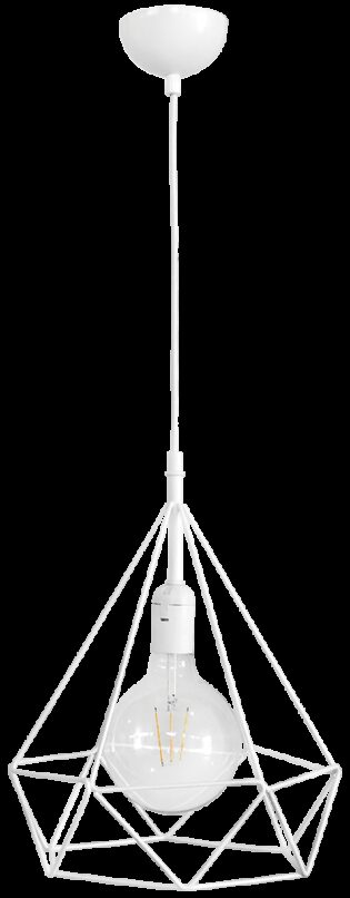 Heronia DM-01 1L WHITE METAL Μοντέρνο μονόφωτο μεταλλικό