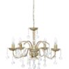 BISTRO/5L WHITE-BRONZE ΠΟΛΥΦΩΤΟ Ε/14 ΚΕΡΙ ΜΕ ΚΡΥΣΤΑΛΛΑ