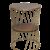 Heronia Τραπεζάκι βοηθητικό -C- ΚΥΛΙΝΔΡΙΚΟ Η44 x Φ32cm χρυσό ματ μεταλλικό/καφέ ξύλο