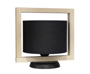 HKF-03PR ΠΟΡΤΑΤΙΦ WOOD ΜΑΥΡΟ-NATURAL Ε/27 ΑΜΠΑΖΟΥΡ