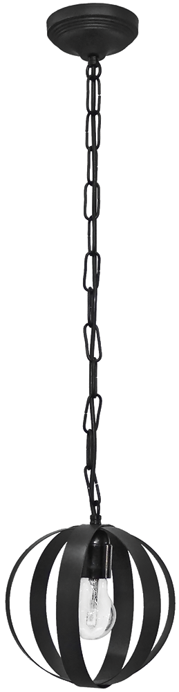 Heronia Κρεμαστό φωτιστικό μεταλλικό LAMA/18  1/L CHAIN BLACK