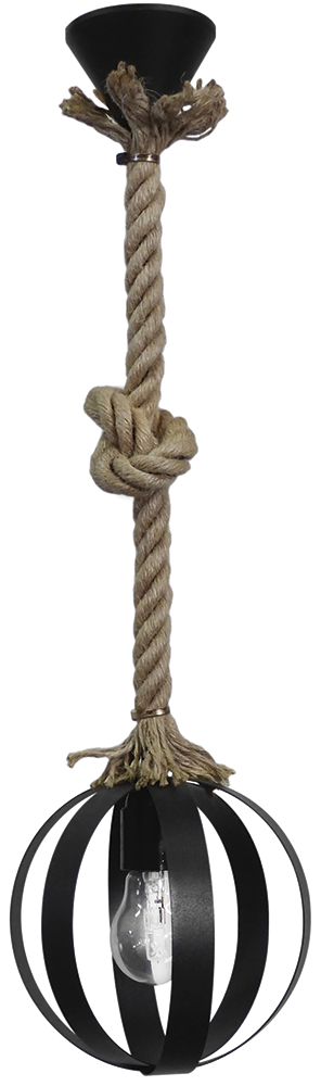 Heronia Φωτιστικό μεταλλικό LAMA-18 1/L ROPE UT-BL