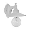 Aca-Lighting ^ΜΑΥΡΟ ΚΡΕΜΑΣΤΟ ΦΩΤΙΣΤΙΚΟ JULIE 1XE27 IP44 ΜΕ ΟΠΑΛ ΓΥΑΛΙ