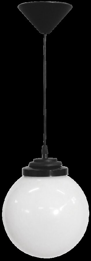 Heronia Φωτιστικό Κρεμαστό LP-100K Φ20 1L BLACK