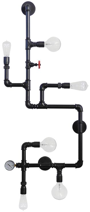 Heronia Industrial οροφής-τοίχου PP-27 ART 6/L TAP COUNTER BLACK