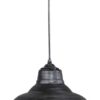 Aca-Lighting ^ΜΑΥΡΟ ΚΡΕΜΑΣΤΟ ΦΩΤΙΣΤΙΚΟ JULIE 1XE27 IP44 ΜΕ ΟΠΑΛ ΓΥΑΛΙ