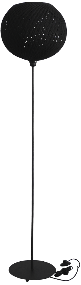 Heronia SILK-02 FLOOR LAMP BLACK Φ35