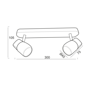 Aca-Lighting ΣΠΟΤ ΜΕ ΓΥΑΛΙ G9 II ΜΠΡΟΝΖΕ NAPLES