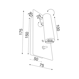 Aca-Lighting ΕΠΙΤΟΙΧΟ Φ/Σ LED 3W 4000K ΧΩΝΕΥΤΟ ΜΕΤΑΛΛΙΚΟ ΧΡΩΜΙΟ INYOKA