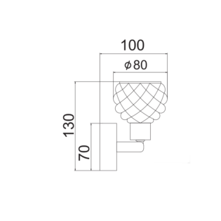 Aca-Lighting ΑΠΛΙΚΑ/ΟΡΟΦΗΣ ΔΙΑΦΑΝΟ ΓΥΑΛΙ ΧΡΩΜΙΟ 1ΧG9 OSTRAVA