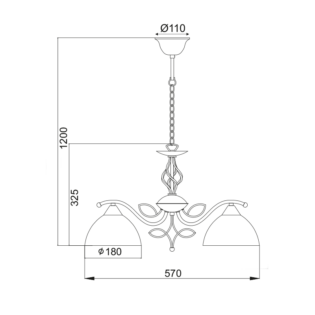 Aca-Lighting ΚΡΕΜΑΣΤΟ ΜΕΛΙ ΓΥΑΛΙ – ΜΕΤΑΛΛΟ ΚΑΦΕ ΧΡΥΣΟ 2ΧΕ27 ELECTRA