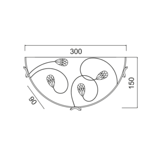 Aca-Lighting ΑΠΛΙΚΑ 1ΧΕ27 ΜΕ ΚΡΥΣΤΑΛΛΟ Φ30CM ANYA