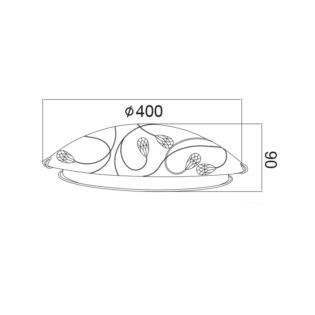 Aca-Lighting ΠΛΑΦΟΝΙΕΡΑ ΜΕ ΚΡΥΣΤΑΛΛΟ Φ40CM 3ΧΕ27 ANYA