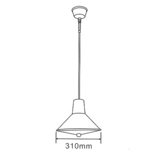 Κρεμαστά ΚΑΜΠΑΝΑ Φ310 Ε27 MAX 36W IP45 ΜΠΛΕ
