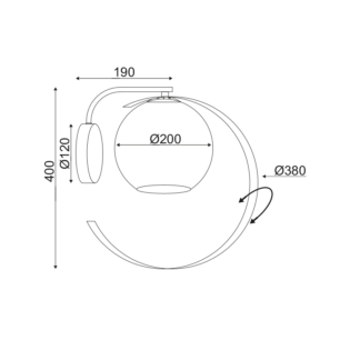 Aca-Lighting ΕΠΙΤΟΙΧΟ Φ/Σ 1ΧΕ27 ΜΕΤΑΛΛΙΚΟ ΧΡΥΣΟ+ΠΕΡΛΕ ΓΥΑΛΙ 35ΧH37CM IPARELLE