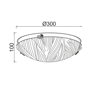 Aca-Lighting ΕΠΙΤΟΙΧΙΟ/ΟΡΟΦΗΣ Φ/Σ 2ΧΕ27 ΚΡΥΣΤΑΛΙΖΕ ΓΥΑΛΙ+ΜΕΤΑΛΟ Φ30ΧΗ10CΜ FORCE