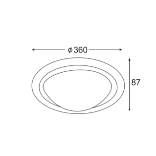 Aca-Lighting ΠΛΑΦΟΝΙΕΡΑ ΑΚΡΥΛΙΚΗ ΣΤΡΟΓΓΥΛΗ Φ36CM 2XE27 VALLETTA