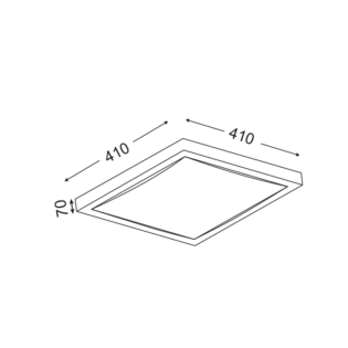 Aca-Lighting ΠΛΑΦΟΝΙΕΡΑ ΑΚΡΥΛΙΚΗ ΤΕΤΡΑΓΩΝΗ Φ37,5CM 3XE27 INDIANA