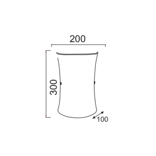 Aca-Lighting ΑΠΛΙΚΑ UP-DOWN-ΓΥΑΛΙ 1XE27 10X20XH30,5cm TURTLE