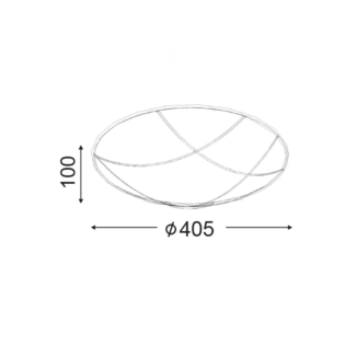 Aca-Lighting ΠΛΑΦΟΝΙΕΡΑ ΜΕΤΑΛΛΙΚΗ ΜΑΥΡΟ – ΧΡΥΣΟ Φ40CM 3XE27 MINOS