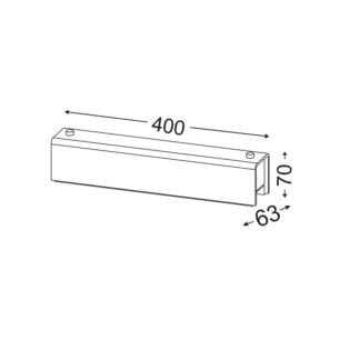 Aca-Lighting ΑΠΛΙΚΑ ΜΠΑΝΙΟΥ/ΚΑΘΡΕΠΤΗ 40CM 2XE14 AEGEAN