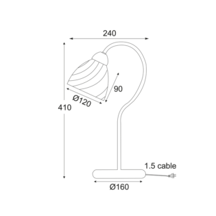 Aca-Lighting ΠΟΡΤΑΤΙΦ ΜΠΡΟΝΖΕ ΜΕΤΑΛΛΙΚΟ 1ΧΕ14 BYRON