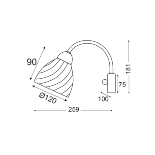 Aca-Lighting ΑΠΛΙΚΑ ΧΡΩΜΙΟ ΜΕΤΑΛΛΙΚΟ 1ΧΕ14 BYRON