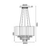 ^ΚΡΕΜΑΣΤΟ Φ/Σ 5XE14 ΚΡΥΣΤΑΛΛΟ + ΧΡΥΣΟ ΜΕΤ/ΚΟ D40XH100CM EMPIRE - Image 2