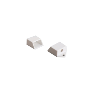 Aca-Lighting SET OF WHITE PLASTIC END CAPS FOR P151, 2PCS WITH HOLE