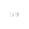 SET OF WHITE PLASTIC END CAPS FOR P189 1PC WITH HOLE & 1PC WITHOUT HOLE