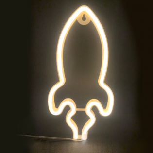 Επιτραπέζια ΠΥΡΑΥΛΟΣ, 87 NEON LED ΛΑΜΠΑΚΙΑ ΜΕ ΜΠΑΤΑΡΙΑ (3xAA)/USB, WW, IP20, 13.5x2x27cm