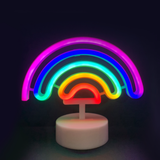 Επιτραπέζια ΟΥΡΑΝΙΟ ΤΟΞΟ, 66 NEON LED ΛΑΜΠΑΚΙΑ ΜΕ ΜΠΑΤΑΡΙΑ (3xAA)/USB, RGB, IP20, 23x10x19.5cm