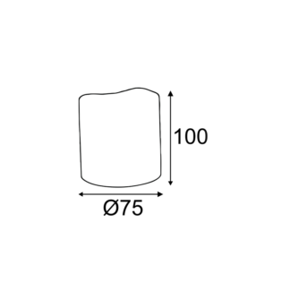 Aca-Lighting ΛΕΥΚΟ ΚΕΡΙ, 1  LED ΛΑΜΠ ΜΠΑΤ(2xAA) & ΟΝ/ΟFF IR ΤΗΛΕΧ., ΘΕΡΜΟ ΛΕΥΚΟ, IP20, φ7.5x10cm