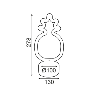 Aca-Lighting ΑΝΑΝΑΣ, 41 NEON LED ΛΑΜΠΑΚΙΑ ΜΕ ΜΠΑΤΑΡΙΑ (3xAA)/USB, ΠΡΑΣΙΝΟ & ΚΙΤΡΙΝΟ, IP20, 13x10x27.8cm