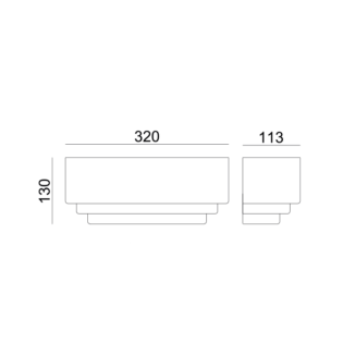 Γύψινα ^ΓΥΨΙΝΟ ΕΠΙΤΟΙΧΟ Φ/Σ1XΕ27 TABS 32×11,3x13CM