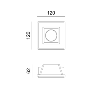 Aca-Lighting ^ΤΕΤΡΑΓΩΝΟ ΓΥΨΙΝΟ TRIMLESS ΣΠΟΤ ZOE GU10