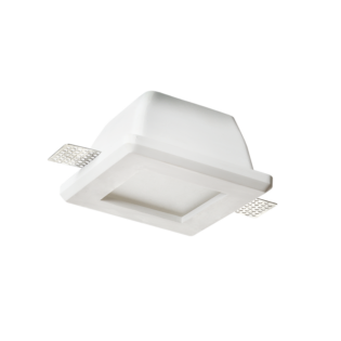 Aca-Lighting ^ΤΕΤΡΑΓΩΝΟ ΓΥΨΙΝΟ TRIMLESS ΣΠΟΤ RORY GU10 ΜΕ ΟΠΑΛ ΓΥΑΛΙ