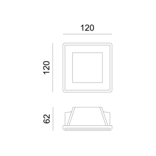 Aca-Lighting ^ΤΕΤΡΑΓΩΝΟ ΓΥΨΙΝΟ TRIMLESS ΣΠΟΤ RORY GU10 ΜΕ ΟΠΑΛ ΓΥΑΛΙ