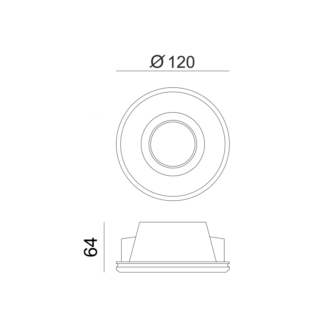 Aca-Lighting ^ΣΤΡΟΓΓΥΛΟ ΓΥΨΙΝΟ TRIMLESS ΣΠΟΤ ZOE GU10