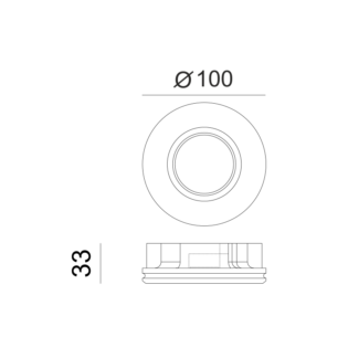 Aca-Lighting ^ΣΤΡΟΓΓΥΛΟ ΓΥΨΙΝΟ TRIMLESS ΣΠΟΤ ERIN GU10