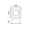 ^ΤΕΤΡΑΓΩΝΟ ΓΥΨΙΝΟ TRIMLESS ΣΠΟΤ ABBY AR111 GU10 - Image 2