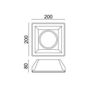 Aca-Lighting ^ΤΕΤΡΑΓΩΝΟ ΓΥΨΙΝΟ TRIMLESS ΣΠΟΤ ABBY AR111 GU10