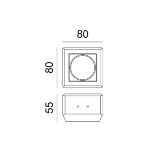 Aca-Lighting ^ΤΕΤΡΑΓΩΝΟ ΓΥΨΙΝΟ TRIMLESS ΣΠΟΤ JOSIE GU10