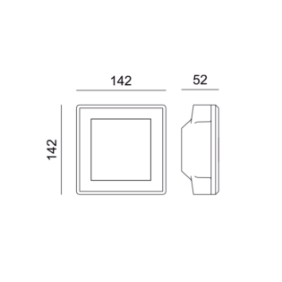 Aca-Lighting ^ΤΕΤΡΑΓΩΝΟ ΓΥΨΙΝΟ TRIMLESS ΣΠΟΤ MOLLY GU10 ΧΩΡΙΣ ΑΝΤΑΥΓΑΣΤΗΡΑ