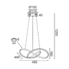 ^ΚΡΕΜΑΣΤΟ Φ/Σ LED 48W 3000K 2880LM ΧΡΩΜΙΟ ΑΛΟΥΜΙΝΙΟ 48Χ44XΗ120CM GORDIUS - Image 2