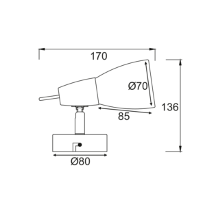 Aca-Lighting ΣΠΟΤ Ι ΓΥΑΛΙ ΝΙΚΕΛ ΜΑΤ 40W E14 KAMET